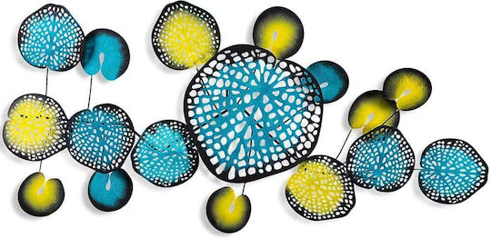 Nenuharps Wall Decor 930dyu1296 125x4xcm Blue-yellow Wallity Metal