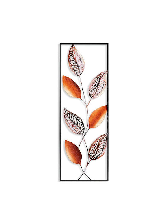 Wall Decor Leaf 930dyu1238 32x90cm Black-copper Wallity Metal