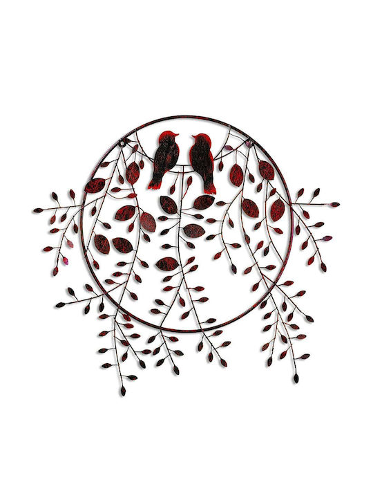 Love Birds Wall Decor 930dyu1233 75x86cm Black-red Wallity Metal