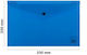 Madrid Papel Folder with Button for Paper A4 Blue