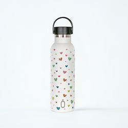 Runbott Θερμός 600ml Κονφετί Από Καρδιές