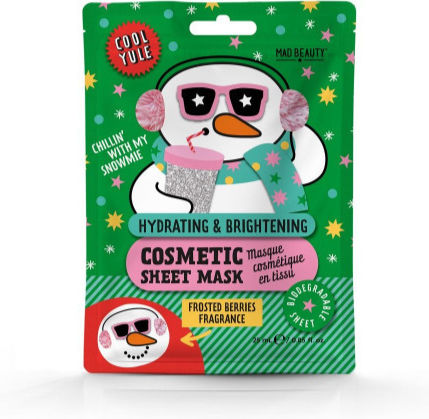 Cool Yule Snow Man Sheet Mask