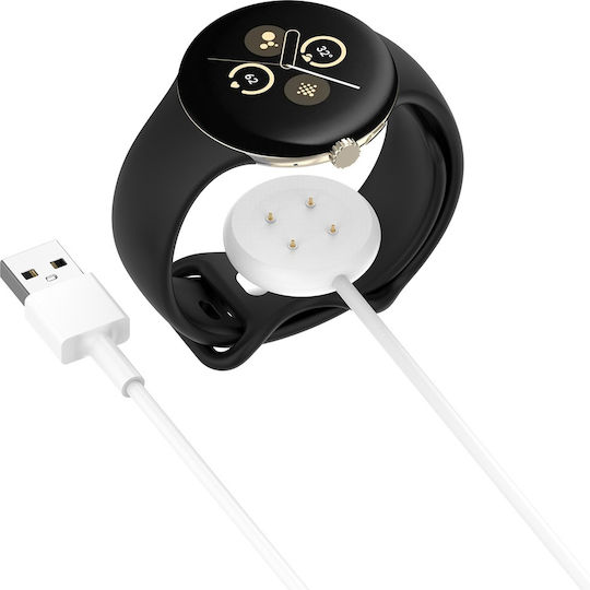 Зарядно устройство Google Pixel Watch3 41mm 45mm 2 Fitbit Ace Lte Usb Techsuit Thc5 Бял