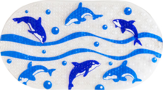 Viosarp Αντιολισθητικό Μπανιέρας με Βεντούζες Dolphins 38x69εκ.