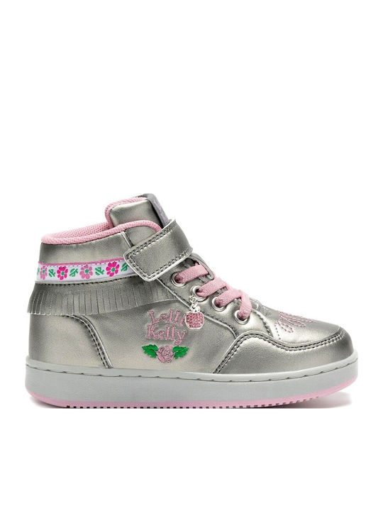 Frangetta Mix Παιδικά Sneakers High με Σκρατς Ασημί