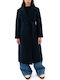 Femeie Blue (navy) Palton cu Curea