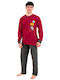 Nina Club Men's Winter Pajamas Set Bordeaux
