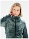 Fleece Damen Strickjacke mit Reissverschluss Grüne