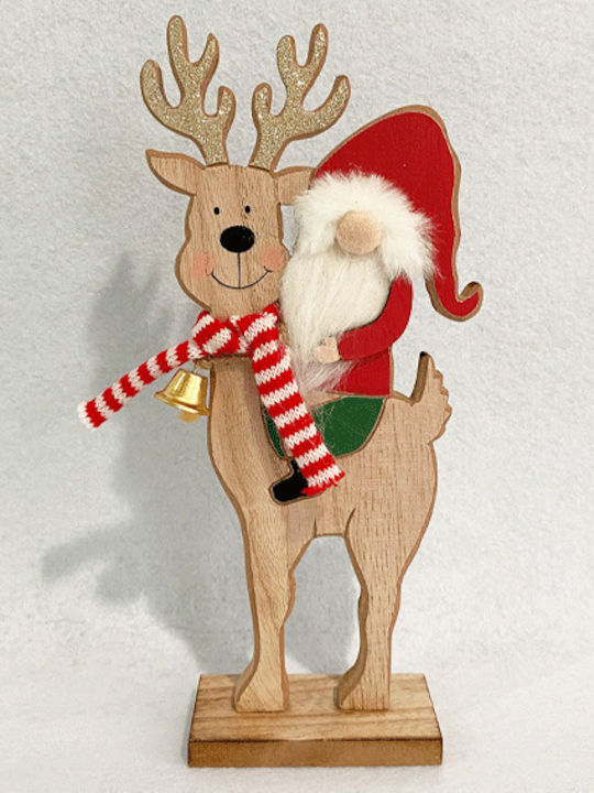 Weihnachtliche Holz Figur Hirsche Höhe 23cm Weihnachtsmann