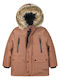 Kinder Freizeitjacke mit Kapuze Camel