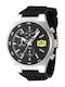 Invicta Racing Ανδρικό Ρολόι 44mm Μπαταρίας με Μαύρο Καουτσούκ Λουράκι
