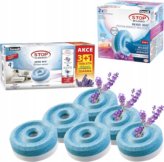 6x Ceresit Absorber Tablets 450g 3x Lavender 3x Regular