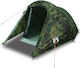 vidaXL Summer Camping Tent Tunnel Green for 2 P...
