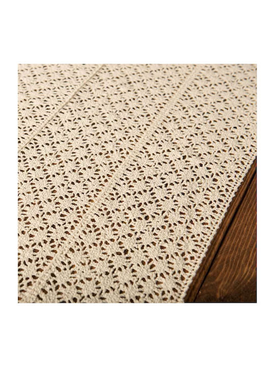 Ntampoudis Runner Cotton with Lace Multicolour 45x250cm