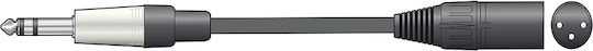 Citronic S6j-Xm300 XLR Cable Female - 6.3mm Male Black 3m