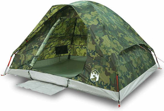 vidaXL Къмпинг сцена Igloo Зелена за 2 Хора 220x156x123см