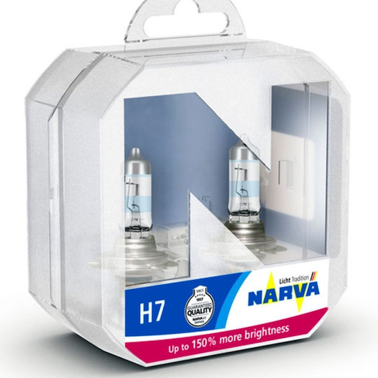 Set 2 Becuri H7 55W 12V Range Power 150 Narva