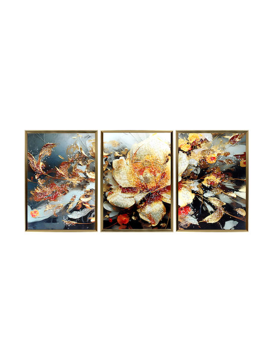 Keskor Τρίπτυχος Πίνακας Ξύλινος 150x70cm
