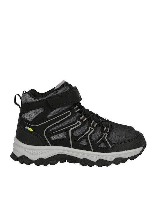 Kids Hiking Boots Waterproof with Velcro Black