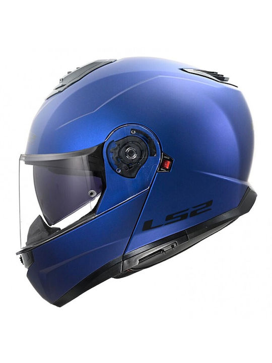 LS2 Strobe II Matt Navy Blue Motorcycle Helmet ...