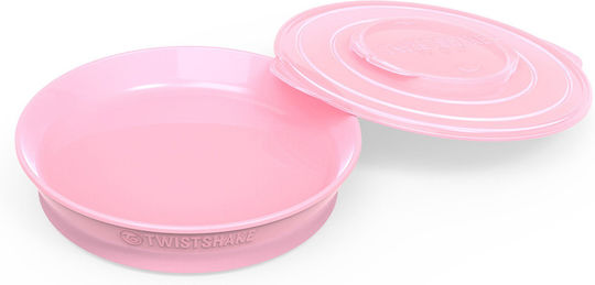 Twistshake Παιδικό Πιάτο Φαγητού Ροζ Pastel Pink