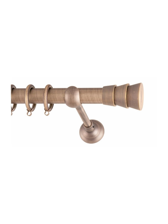 Frans Metallic Curtain Pole Triplo Single Φ25mm...