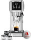 Izzy IZ-6015 Μηχανή Espresso 1350W Πίεσης 20bar Ασημί