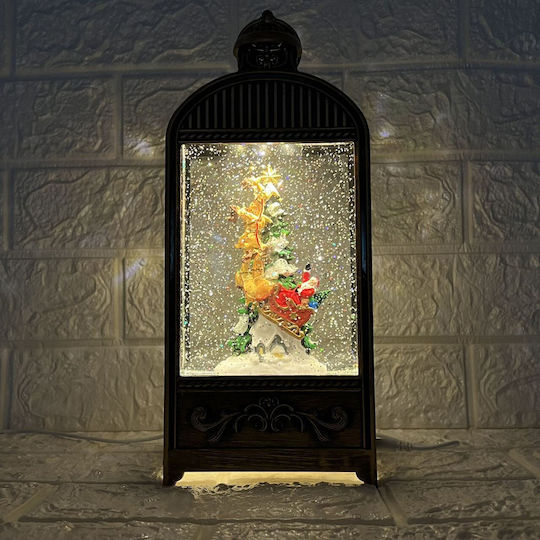 Christmas Decorative Traffic Light Lighted with Santa Claus 13x7x30cm