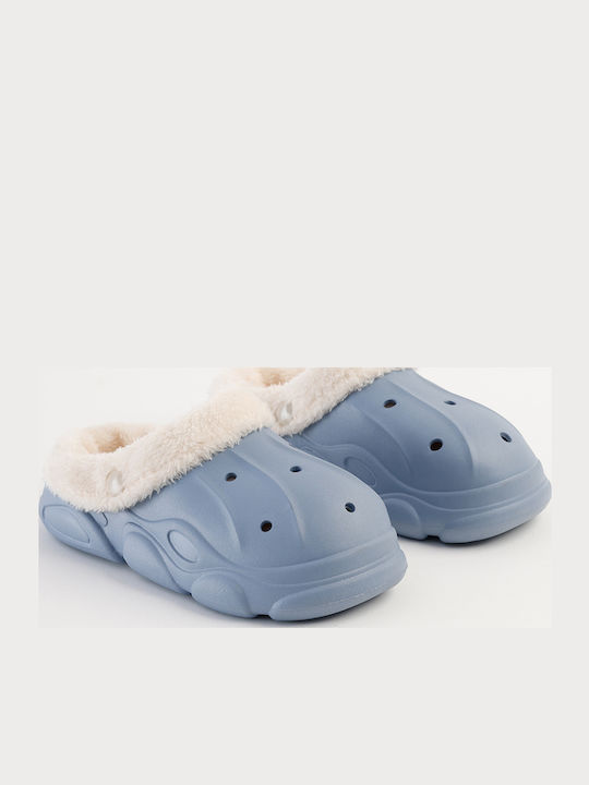 Noidinotte Winter Damen Hausschuhe Blau