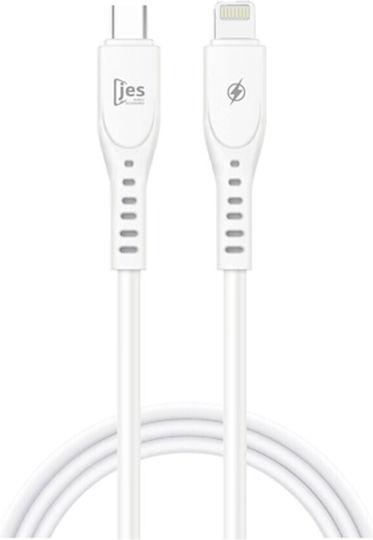Jes USB-C to Lightning Cable Λευκό 1m