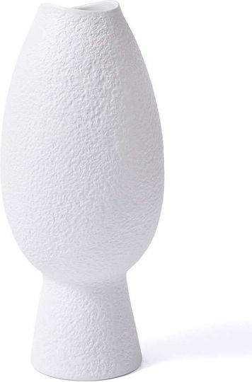 Aberto Design Floor Vase Ceramic White 20x20xH45cm