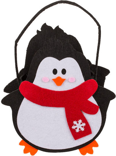 Out of the Blue Penguin Christmas Gift Bag Black 21x13x13cm