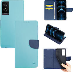 Sonique Trend Wallet Case for TCL 50 SE Dark Sky Blue