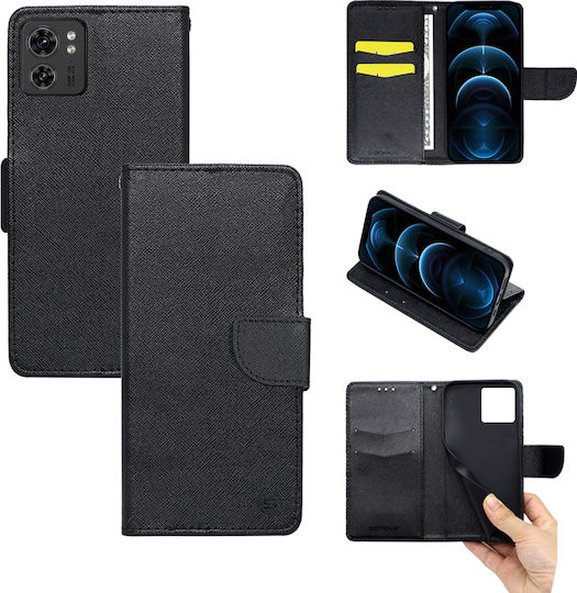 Sonique Trend Wallet Case for Motorola Edge 30 Neo 5G Black
