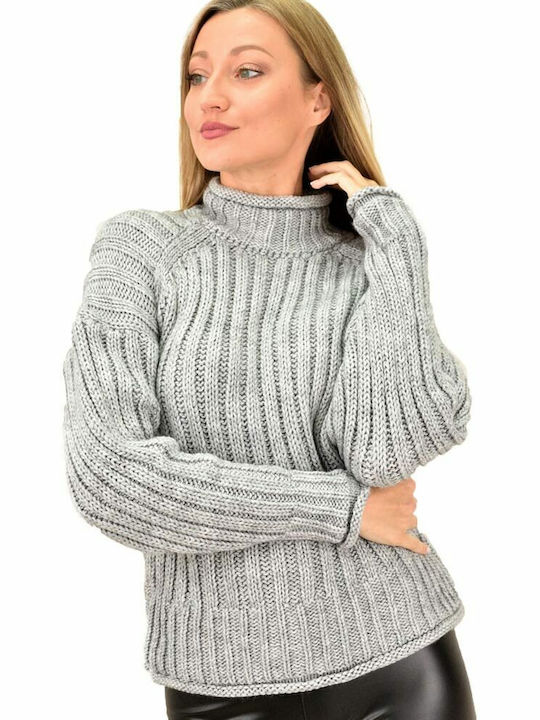 Potre Women's Long Sleeve Sweater grey