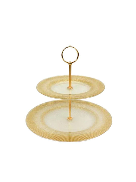 Due esse Weihnachtliche Dessertturm-Ständer Glas Transparent L28xB28xD24.5cm.