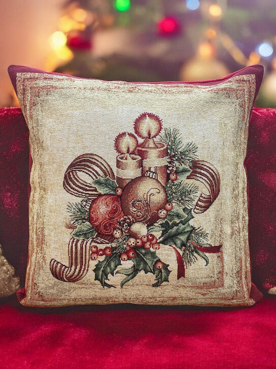 Linea Home Weihnachtsdekorativer Kissenbezug Quadratisch 45x45cm