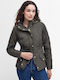 Millfire Kurz Damen Puffer Jacke für Winter Olive