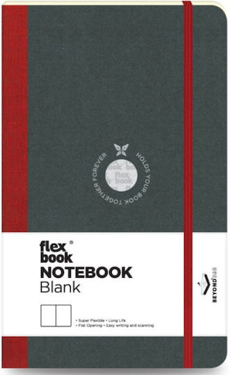 The Writing Fields Flex Global Σημειωματάριο A5 με Λευκές Σελίδες Γκρι