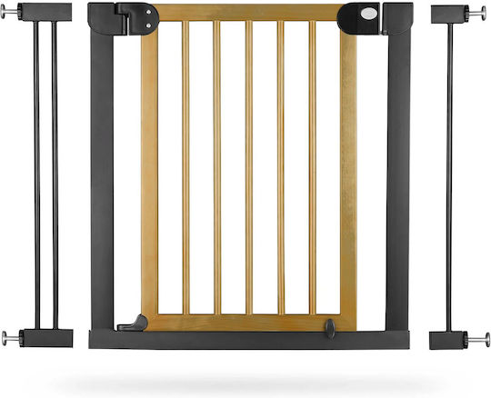 Nukido Ușă de siguranță din Metal în Culoare Negru 104x77cm 1buc