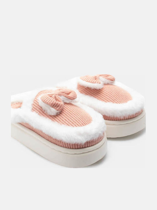 Luigi Winter Women's Slippers with Fur Pink