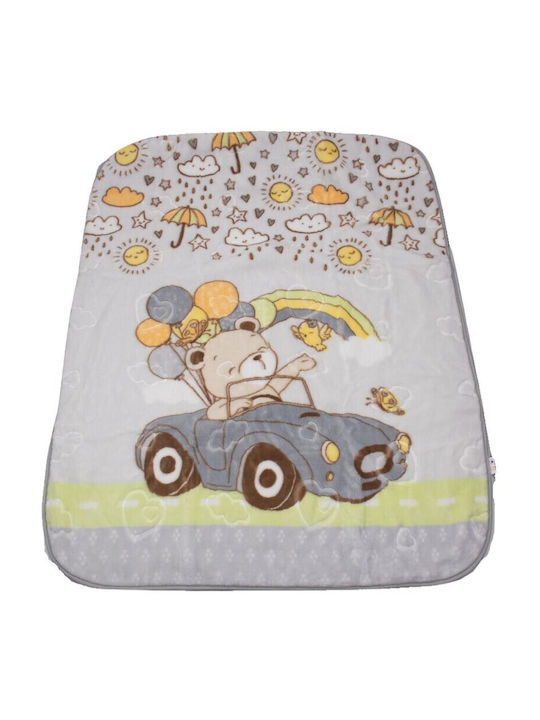Kamtex Baby Blanket Cot Velvet Gray Gray 100x120cm