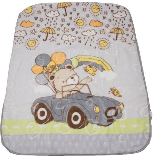 Kamtex Baby Одеяло Детско легло Велур Сив Gray 100x120см.