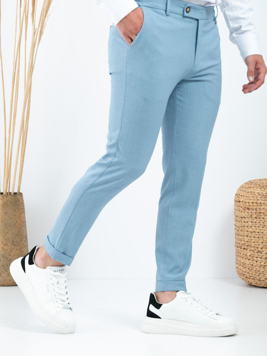 Vittorio Artist Trousers in Slim Fit Siel