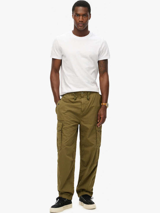 Parachute Pantaloni cu Croială Largă Verde