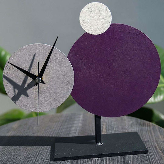 Aberto Design Tabletop Clock with Indicators Metal Multicolour 901LMN1206