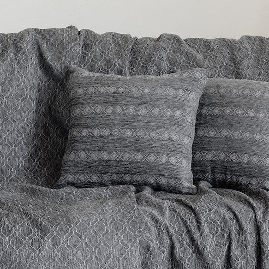 Nima Sofa-Kissen Mansi aus 100% Baumwolle Grau 45x45cm