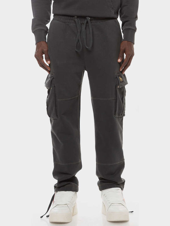 D2 Ovin Cargo Sweatpants with Elastic Black