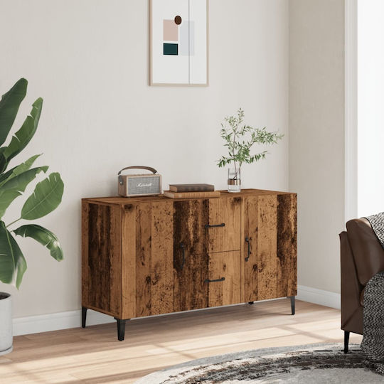 Μπουφές Ξύλινος με Συρτάρια Καφέ 100x36x60cm