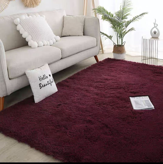 Homeone Anti-slip Shaggy Furry Bordeaux Homeone Anti-slip Shaggy Furry Bordeaux